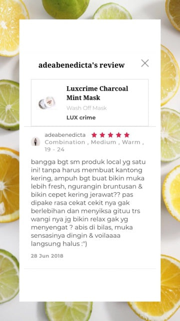 Luxcrime Charcoal Mint Mud Mask