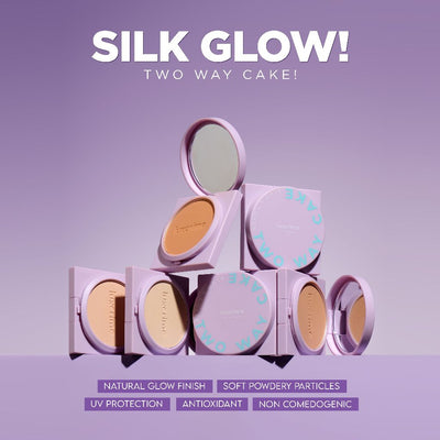 NEW Silk Glow Luxcrime Blur & Cover Two Way Cake