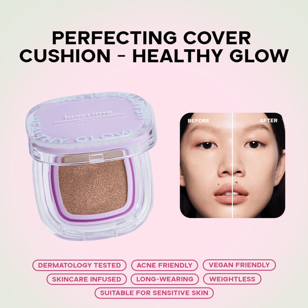 [NED <12Bulan] Luxcrime Perfecting Cover Cushion - Healthy Glow SPF 35 PA +++