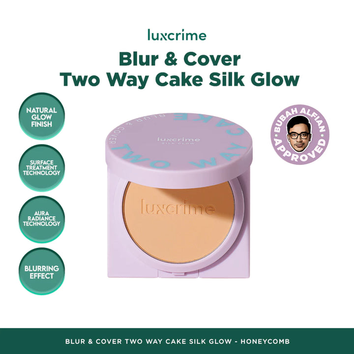 NEW Silk Glow Luxcrime Blur & Cover Two Way Cake